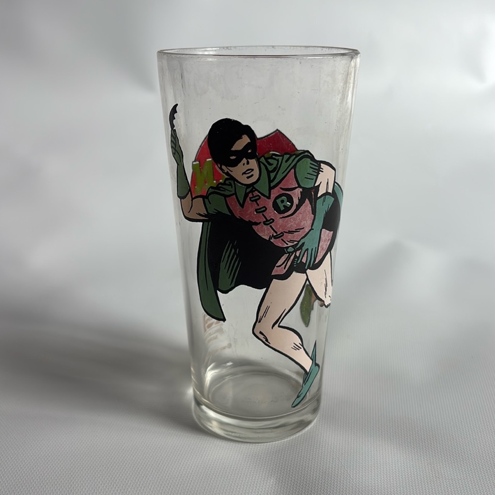Vintage DC Comics Robin Drinking Glass 1978 Pepsi From Batman Fame